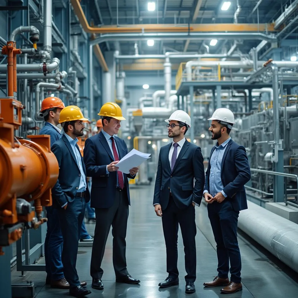 Visita a empresa cliente sector industrial